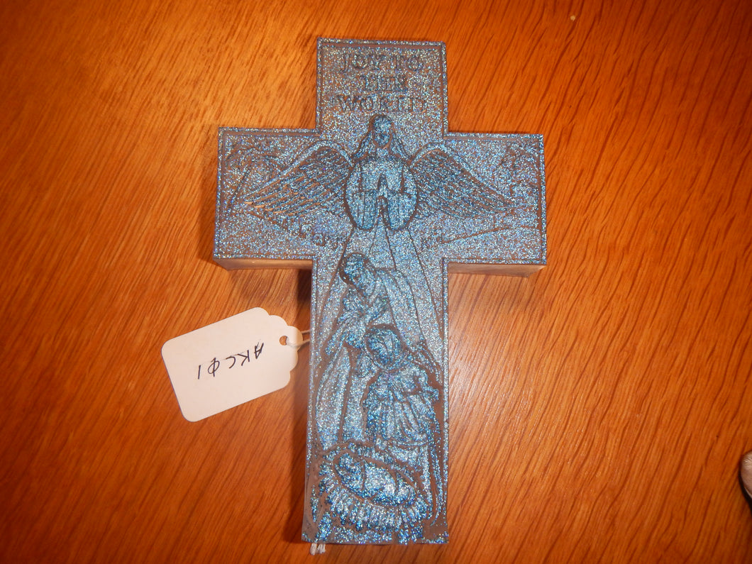 Acrylic Joy to the World Cross AKC01