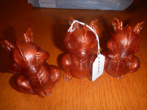 Acrylic Hear No, See No, Speak No Evil Dragon Set AKHSS01