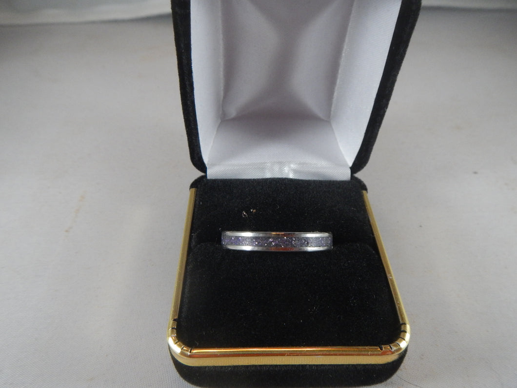 Purple stone inlay ring size 12.5 R27