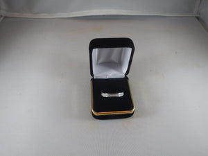 Pearl Inlay on steel core ring size 13  R26